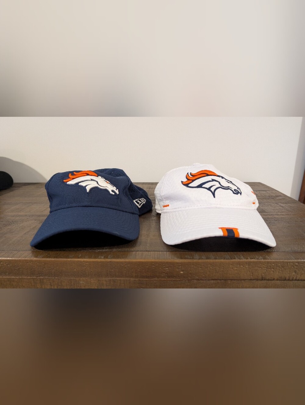 New Era Denver Broncos Two-Pack Caps - Navy & White with Orange Logo